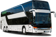 Setra S431 DT autobuso priekis ir šonas