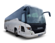 Scania Touring K410 autobuso priekis ir šonas